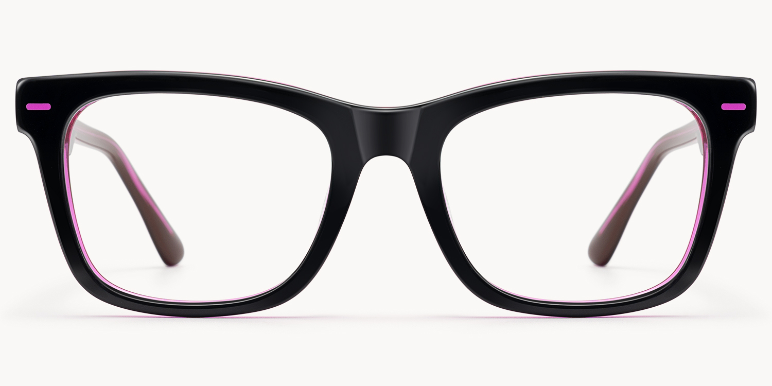 Ether - Square Black Eyeglasses