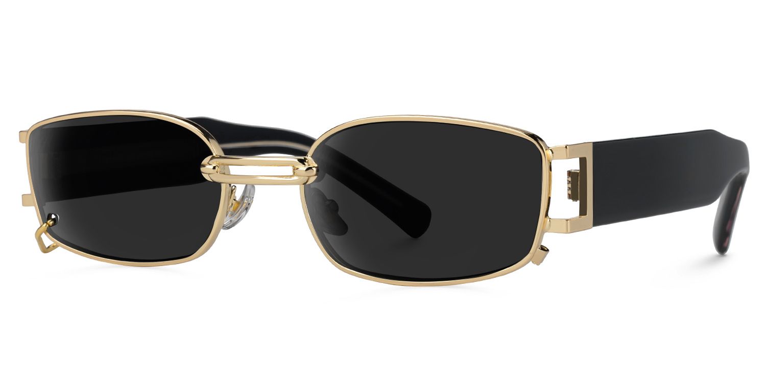 Eliakim - Rectangle Grey Sunglasses | Vooglam Front View