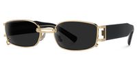 Eliakim - Rectangle Grey Sunglasses | Vooglam Front View