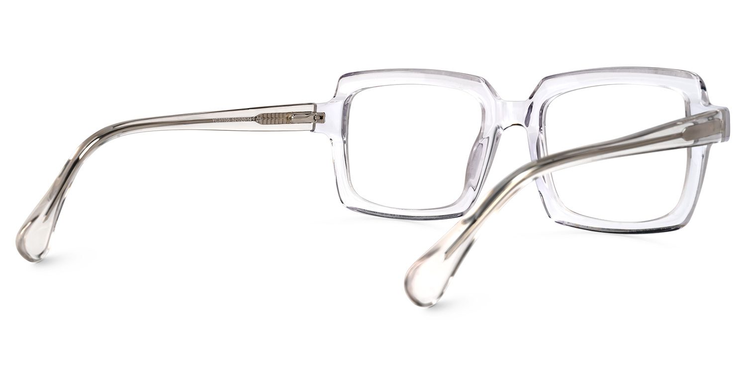Eladio - Rectangle Crystal Eyeglasses | Vooglam Side View