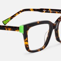 Nomad - Rectangle Tortoise Eyeglasses | Vooglam Design Details