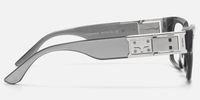 The Programmer - Rectangle Silver Eyeglasses | Vooglam Side View