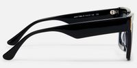 Daiane - Square Black Sunglasses | Vooglam Side View