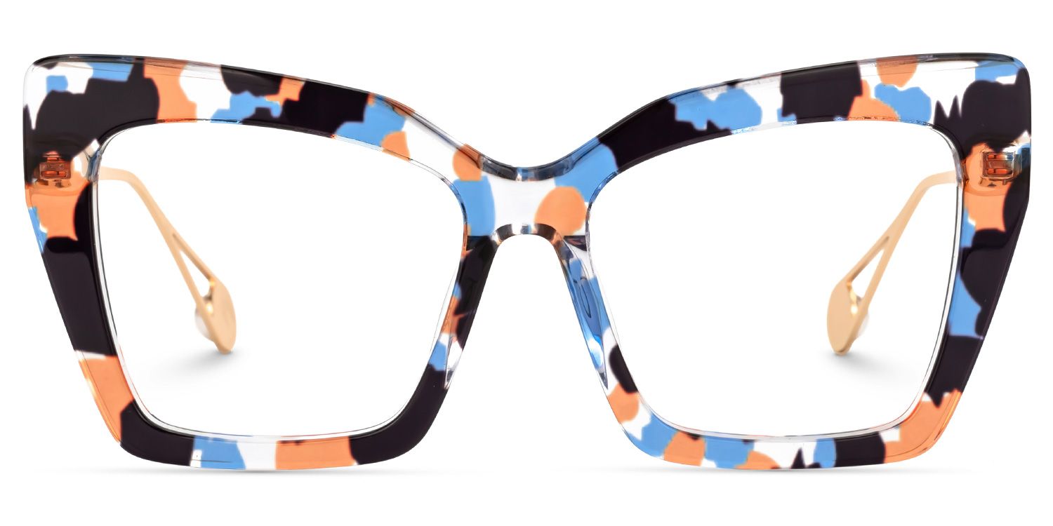 Felicitas - Butterfly Tortoise Eyeglasses | Vooglam Angle View