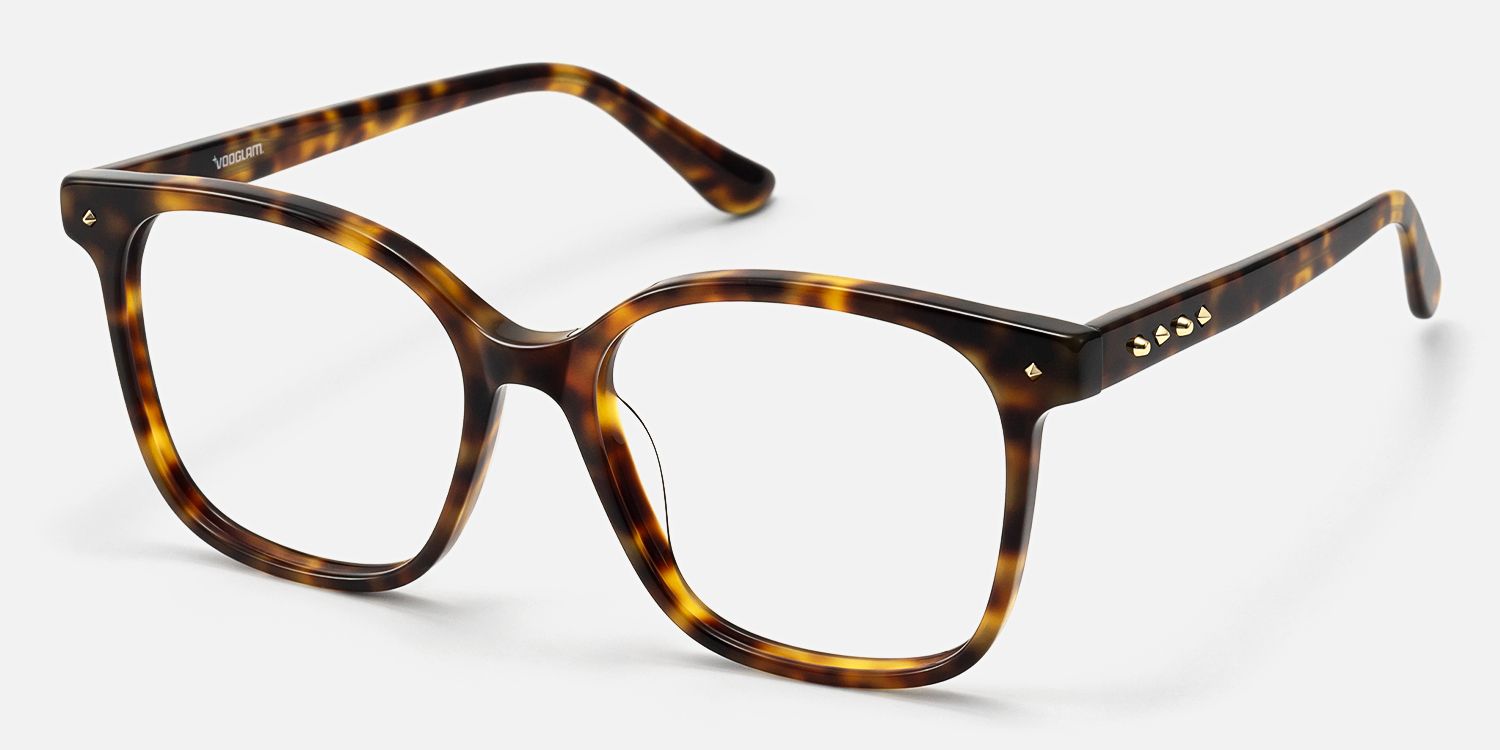 Spacek - Boho Square Tortoise Eyeglasses | Vooglam Front View