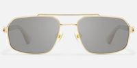 Lacey - Grey Tint Aviator Gold Sunglasses | Vooglam Angle View
