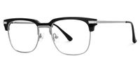 Fayruz - Browline Black Eyeglasses | Vooglam Front View