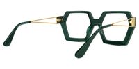 Eachna - Geometric Green Eyeglasses | Vooglam Side View