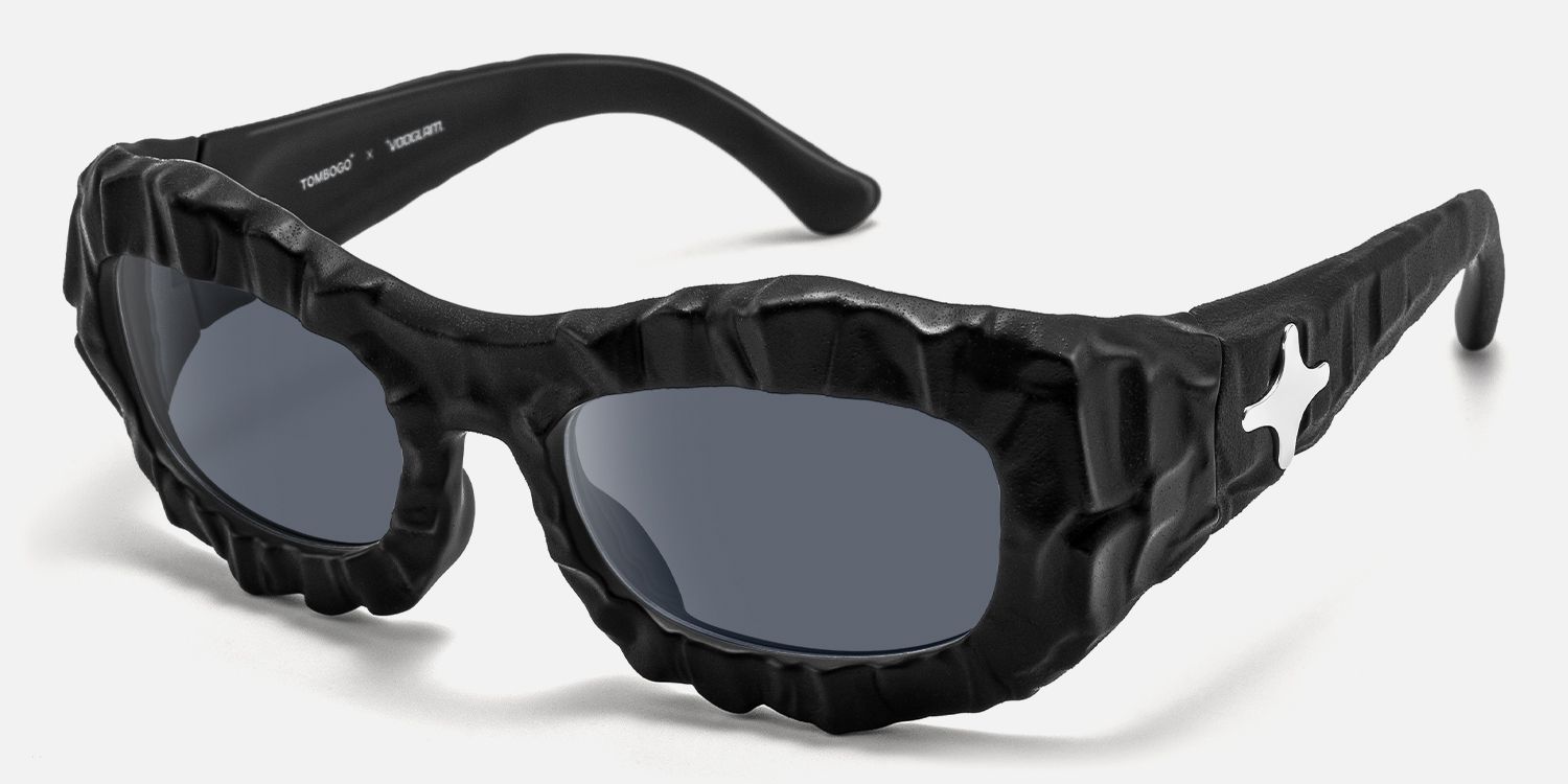 The Geologist - Black Marble Sunglasses | Vooglam Front View