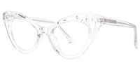 Ilyssa - Cat Eye Crystal Eyeglasses | Vooglam Front View