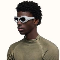 The Geologist - Gray Marble Sunglasses | Vooglam On Model 4