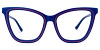 Daquan - Butterfly Blue Eyeglasses | Vooglam Angle View