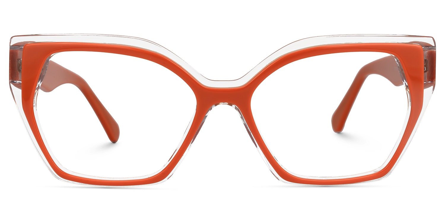 

Delyth - Cat Eye Orange Eyeglasses