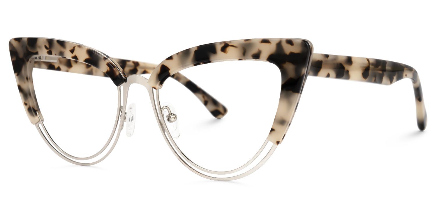 Daryl - Cat Eye Tortoise Eyeglasses | Vooglam Front View