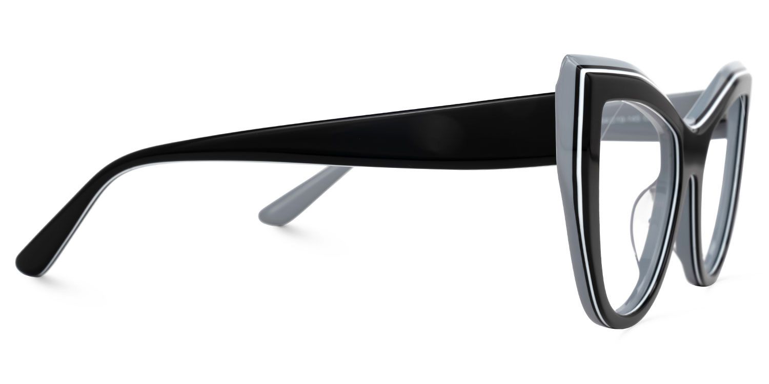 Ekewaka - Cat Eye Black/Grey Eyeglasses | Vooglam 4