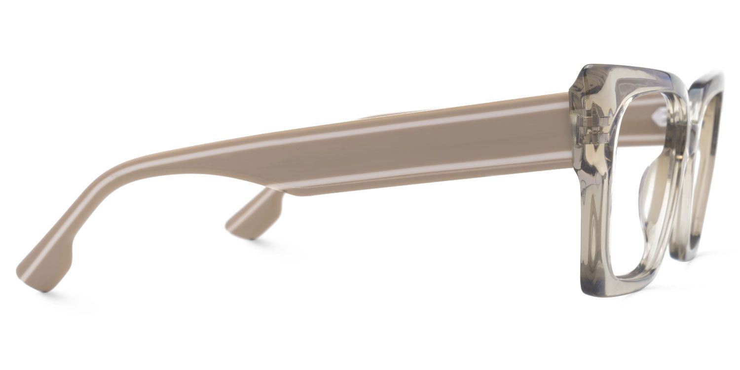 Denicia - Rectangle Champagne Eyeglasses | Vooglam 4