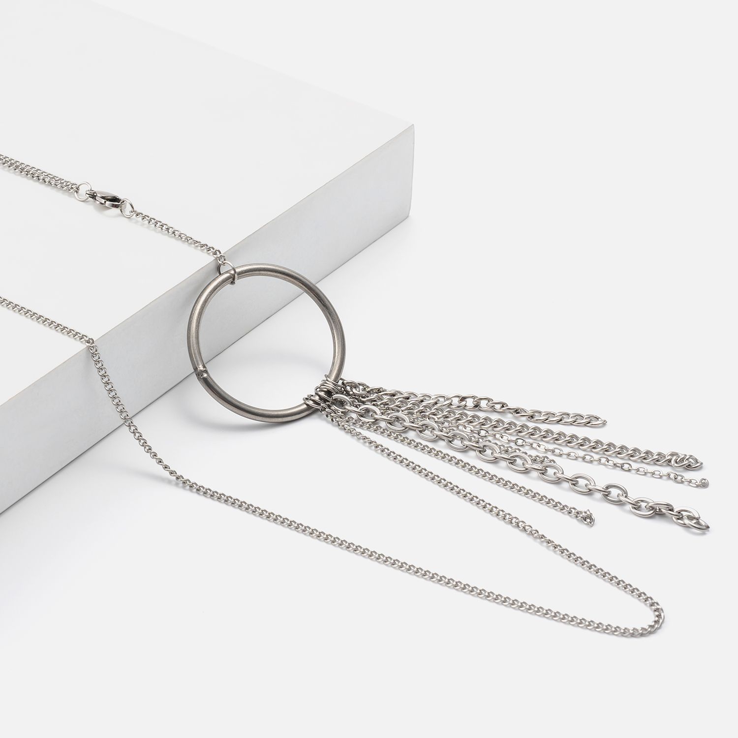 Dreamcatcher Silver Metal Glasses Chain | Vooglam Front View