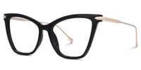 Hilary - Butterfly Black Eyeglasses | Vooglam Front View