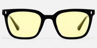 Cosmo - Rectangle Black Sunglasses | Vooglam Angle View