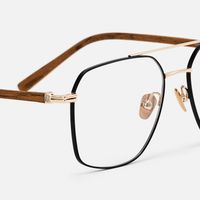 York - Aviator Two-tone Eyeglasses | Vooglam Design Details