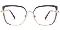 Deandre - Square Black Eyeglasses | Vooglam Angle View