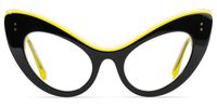 Danesha - Cat Eye Black Eyeglasses | Vooglam Angle View