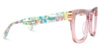 Anjelica - Square Pink Eyeglasses | Vooglam 