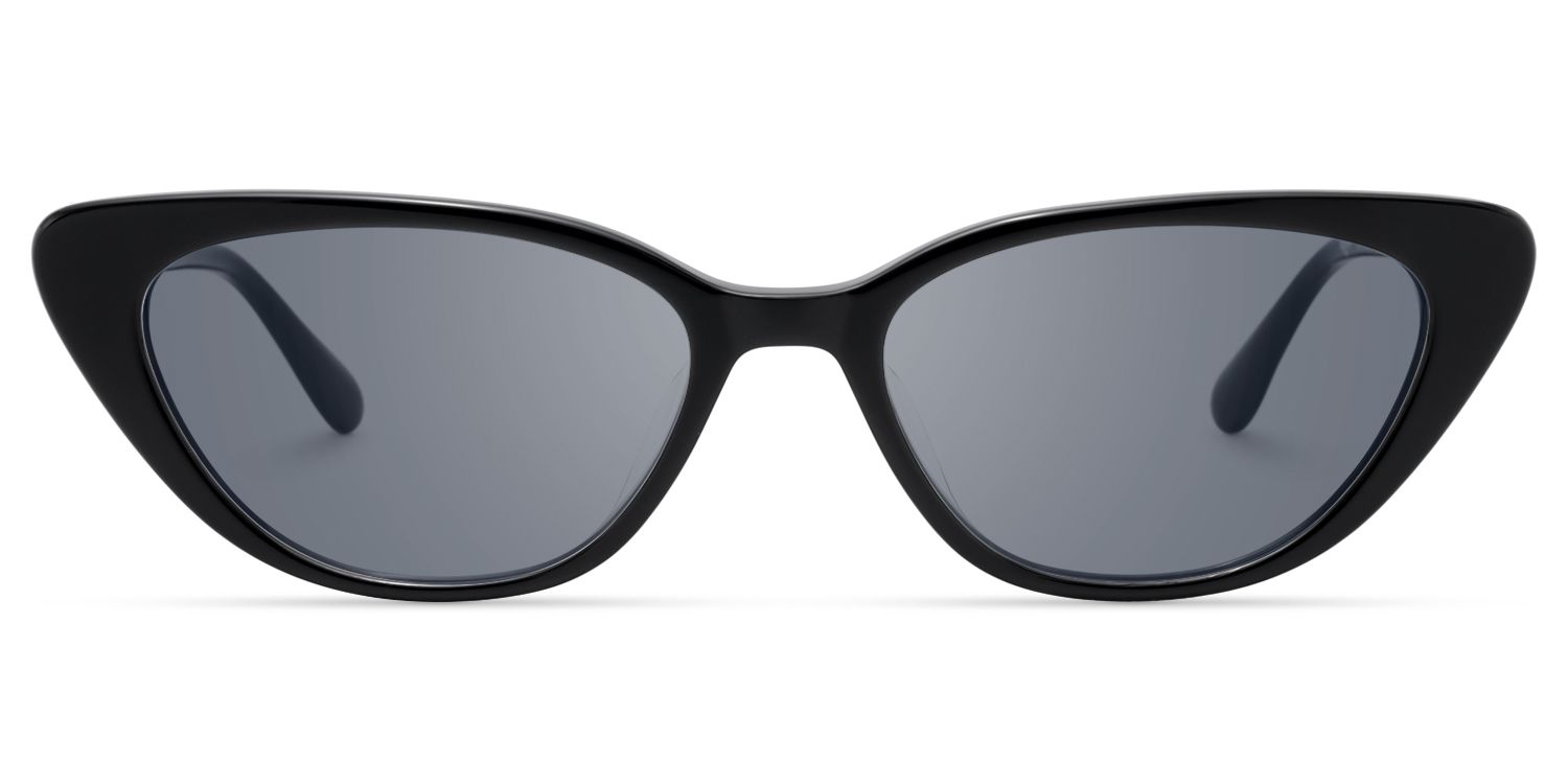 Naoya - Cat Eye Black Sunglasses | Vooglam Angle View