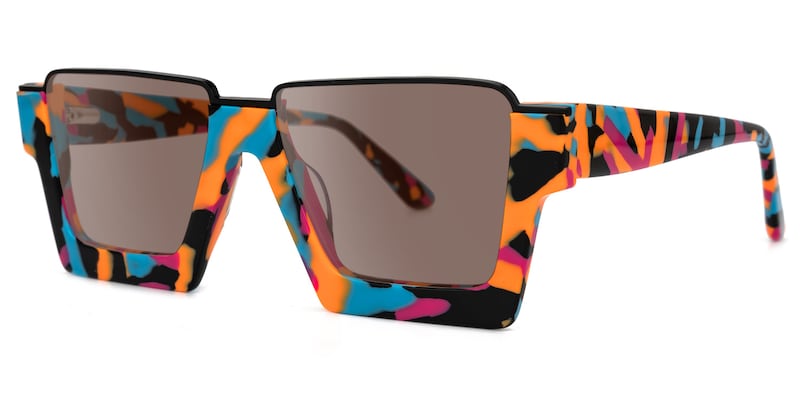 Dardhan - Rectangle Multicolor Sunglasses