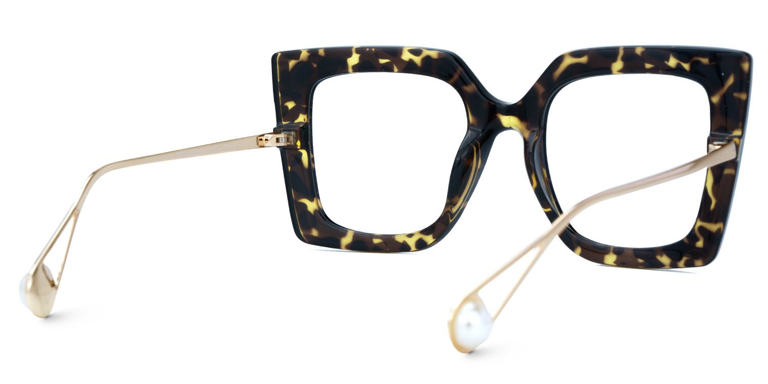 Adrienne - Square Tortoise/Gold Eyeglasses product detail 3