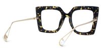 Adrienne - Square Tortoise/Gold Eyeglasses | Vooglam Side View