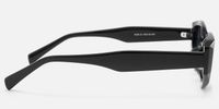 Vesper - Geometric Black Sunglasses | Vooglam Side View