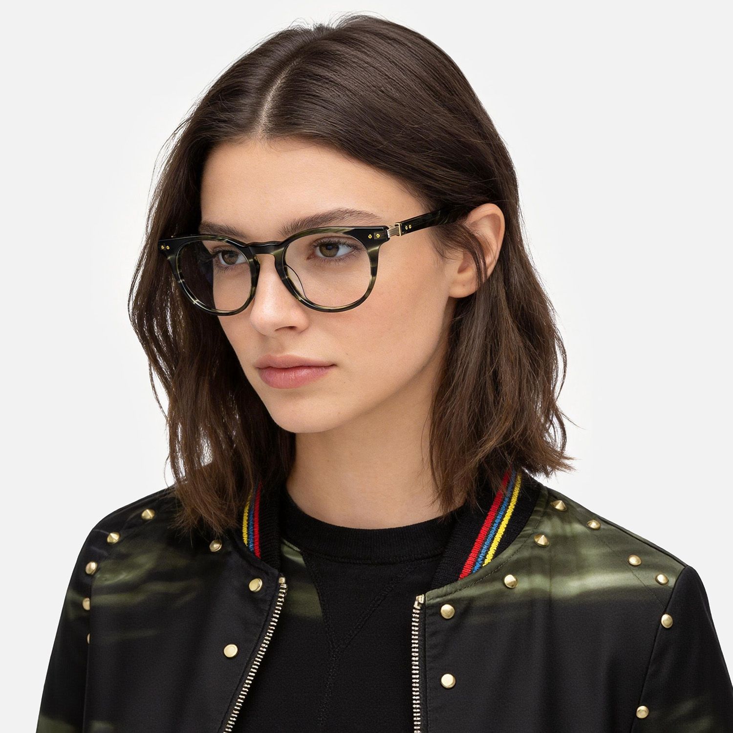 Explore the design story of Vintel - Rectangle Green Eyeglasses | Vooglam