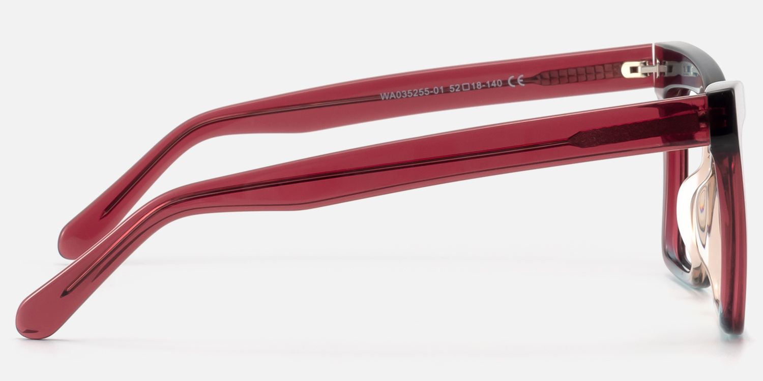Galarza -  Vaporwave Vibe Gradient Red Eyeglasses | Vooglam Side View