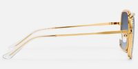 Kafele - Square Gold Sunglasses | Vooglam Side View