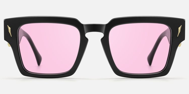 Stiletto - Pink Tinted Black Sword Sunglasses | Vooglam