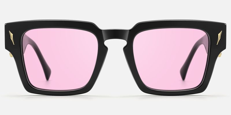 Stiletto - Rectangle Black Sunglasses