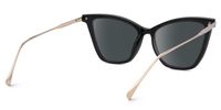 Hilary - Butterfly Black Sunglasses | Vooglam Side View