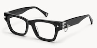 Stud - Rectangle Black Eyeglasses - 5