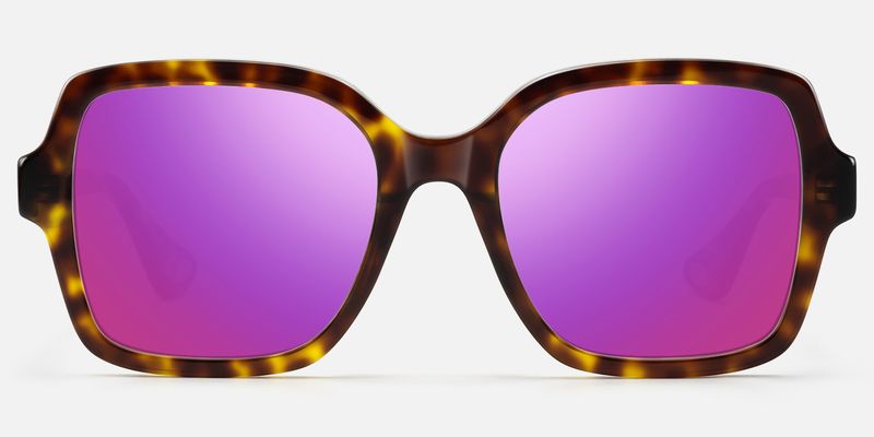 Meridian - Square Tortoise Acetate Sunglasses | Vooglam