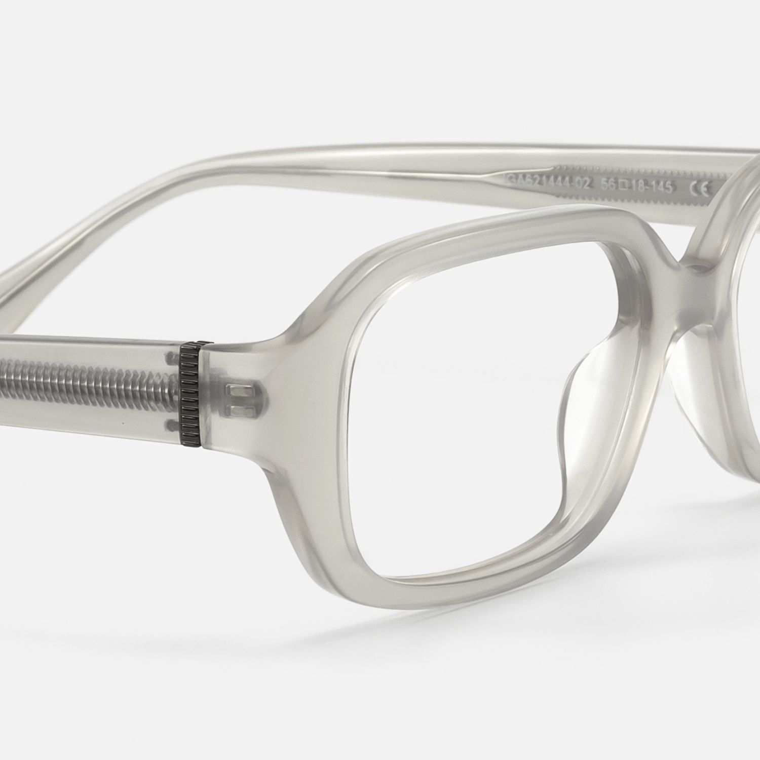 Mies - Translucent Silver Glasses with Screw Deco | Vooglam Design Details