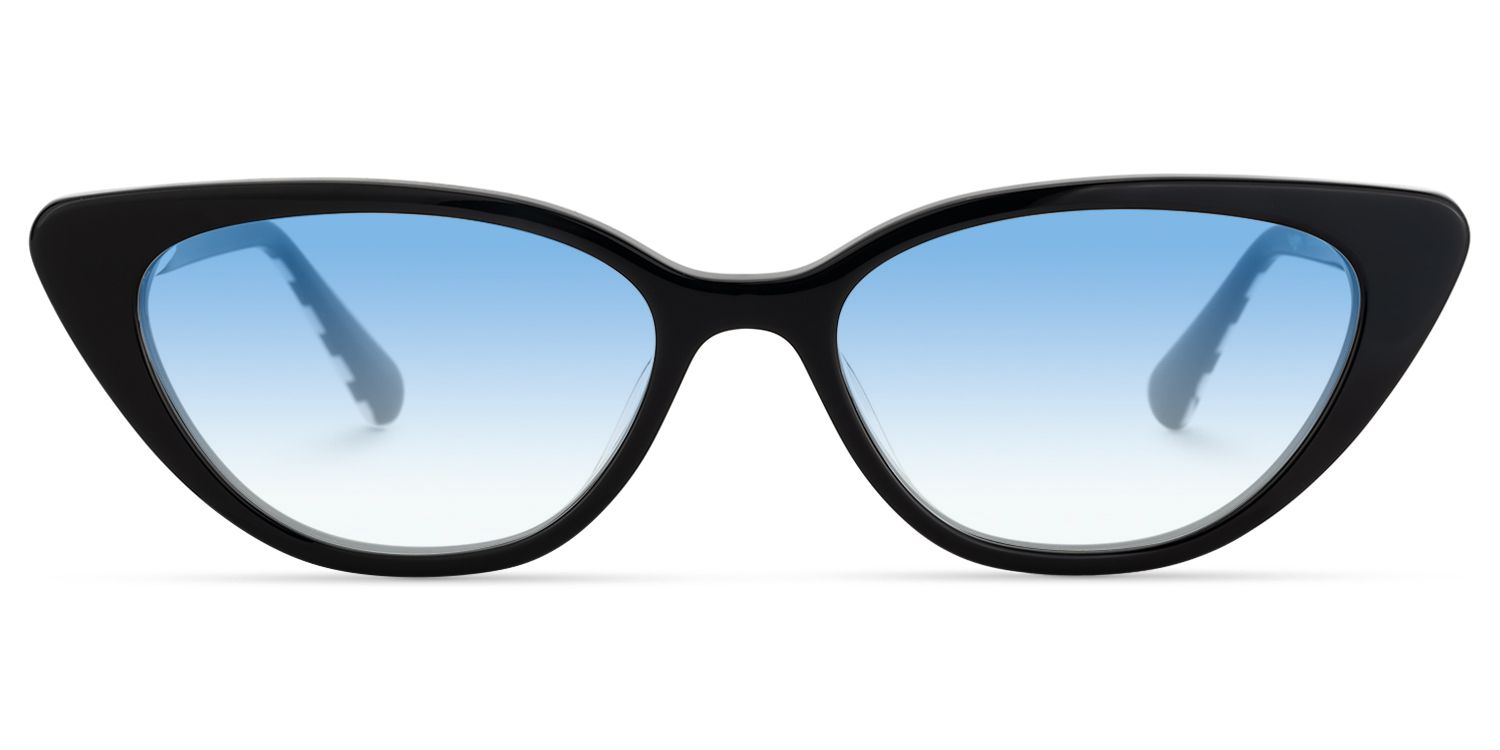 Harena - Black Cateye Blue Gradient Glasses | Vooglam Product Details 1
