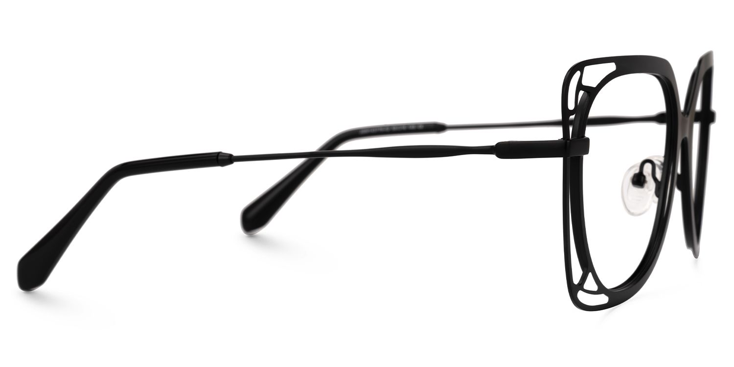 Adriaan - Square Black Eyeglasses | Vooglam 4