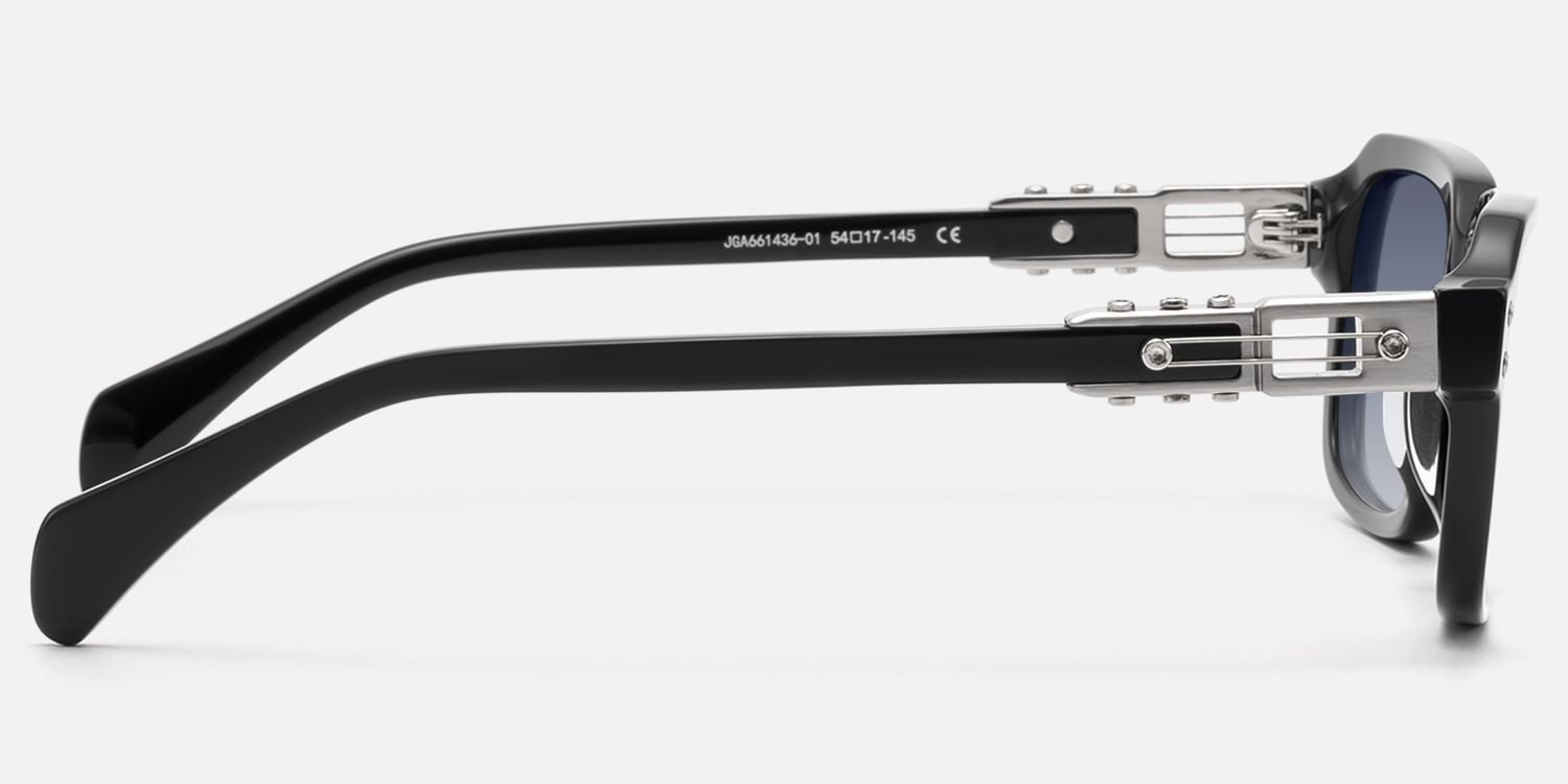 Anacortes - Black Gradient Guitar Temple Shades | Vooglam Side View