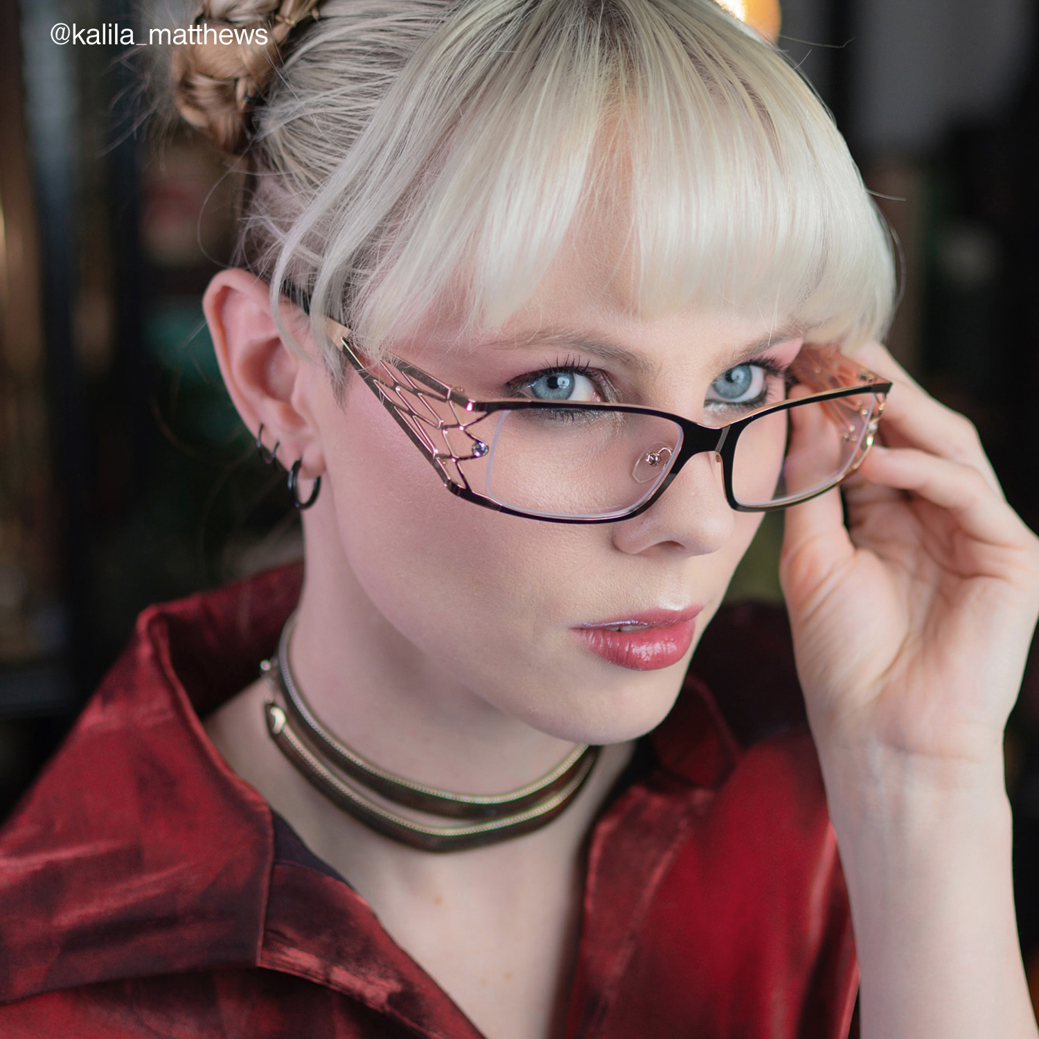 Rainey - Rectangle Two-tone Eyeglasses - 10