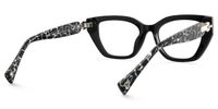 Naiara - Rectangle Black Eyeglasses | Vooglam Side View