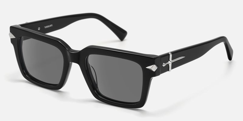 Covenant - Rectangle Black Sunglasses | Vooglam