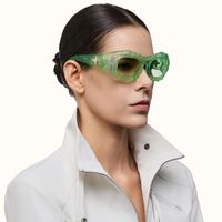 The Geologist - Geometric Green Sunglasses | Vooglam On Model 3