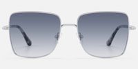 Devereux - Boho Chic Square Silver Sunglasses | Vooglam Angle View