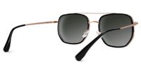 Eiko - Aviator Black Sunglasses | Vooglam Side View